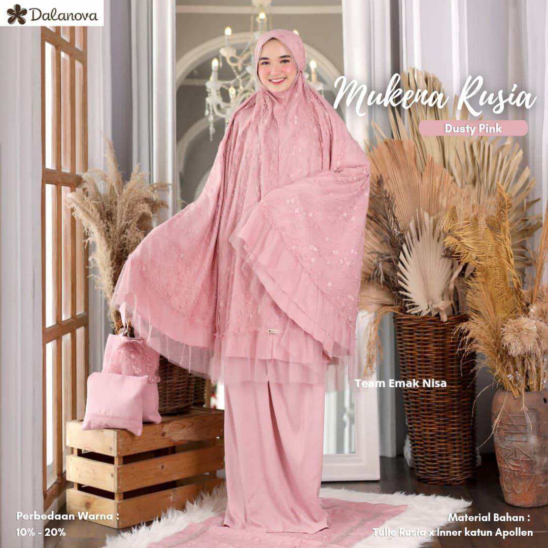 Mukena Rusia Dusty Pink